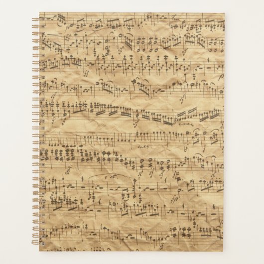 Oude  Antiek muziekblad 5 Planner (Voorkant)