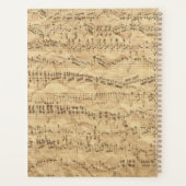 Oude  Antiek muziekblad 5 Planner (Achterkant)