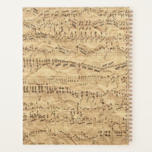 Oude  Antiek muziekblad 5 Planner (Achterkant)