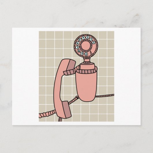 Oude Antiek Retrofonen Briefkaart (Voorkant)