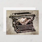 Oude Antiek schrijfmachine Briefkaart (Voorkant / Achterkant)