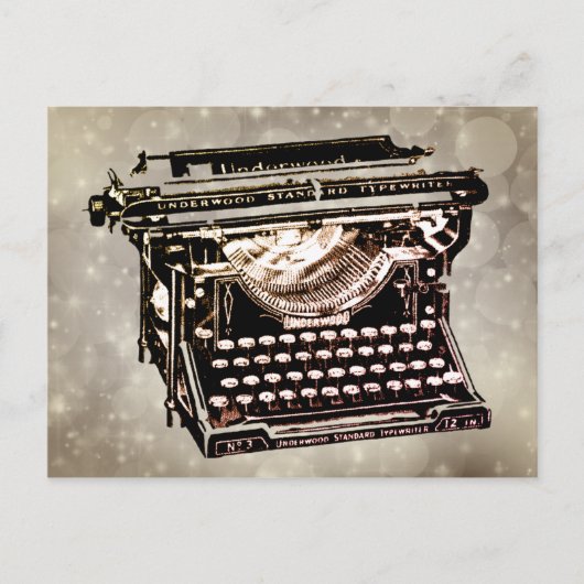 Oude Antiek schrijfmachine Briefkaart (Voorkant)