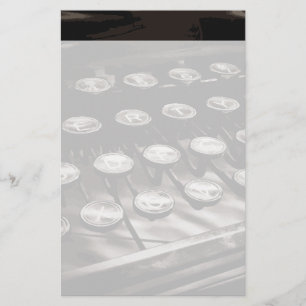 Oude Antiek typemachine — Black White Briefpapier