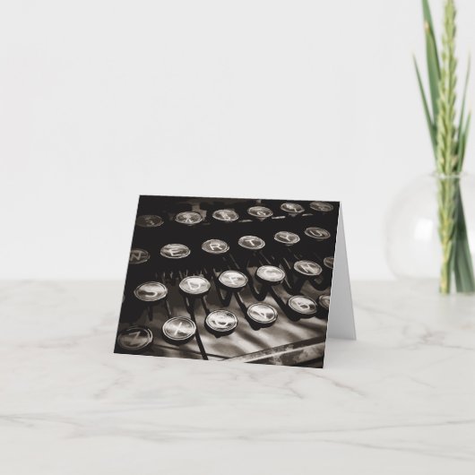 Oude Antiek typemachine — Black White Kaart (Voorkant)