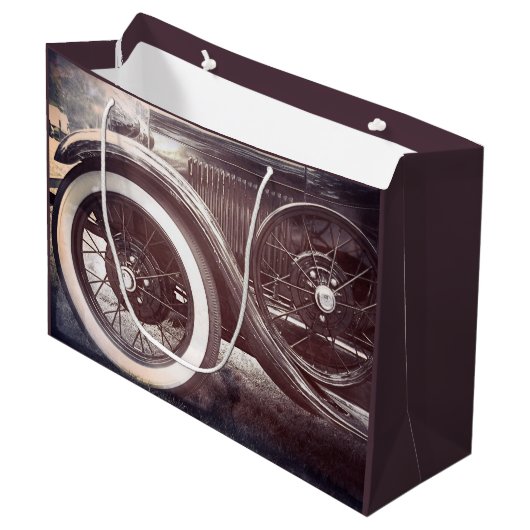 Oude Antiek wagen Timer Groot Cadeauzakje (Voorkant Gekanteld)