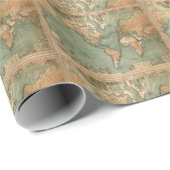  Oude Antiek Wereldkaart Cadeaupapier (Rol Hoek)