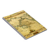 Oude Antiek Wereldkaart Notitieboek (Rechterzijde)