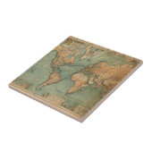  Oude Antiek Wereldkaart Tegeltje (Zijkant)