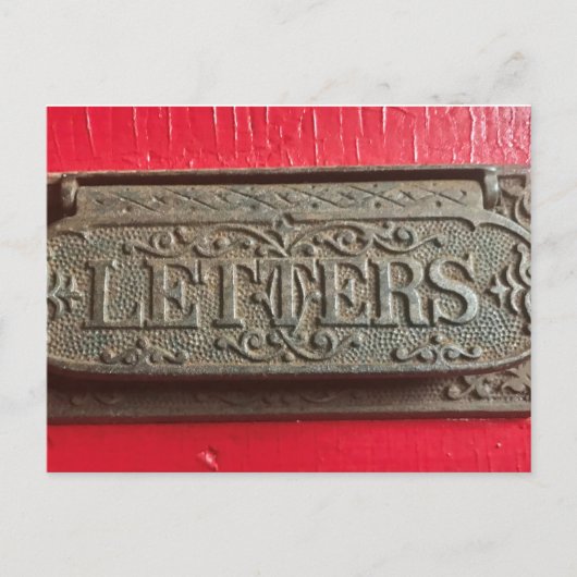 Oude Antigue rode portiersleuf voor briefpost Briefkaart (Voorkant)