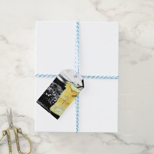 Oude appel cadeaulabel (Met Touw)