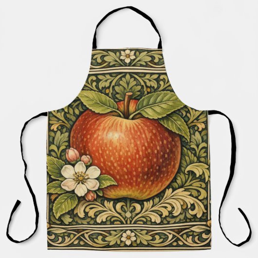 Oude appel schilderij schort (Voorkant)
