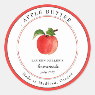 Oude appelboter pot Inmaaklabel Ronde Sticker