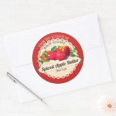 Oude appels uit de keuken van inmaaklabel ronde sticker (Envelop)