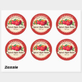 Oude appels uit de keuken van inmaaklabel ronde sticker (Vel)