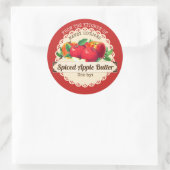 Oude appels uit de keuken van inmaaklabel ronde sticker (Tas)