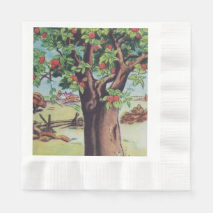  Oude Apple Tree Meadow Field Servetten