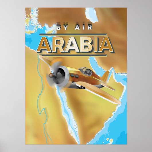 Oude Arabische Reisposter Poster (Voorkant)