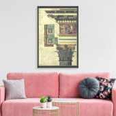Oude architectuur, zuil met kroonlijstvorming canvas afdruk (Insitu (Woonkamer))