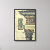Oude architectuur, zuil met kroonlijstvorming canvas afdruk (Voorkant)