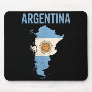 Oude Argentinië kaart land vlag vakantie vrolijk Muismat