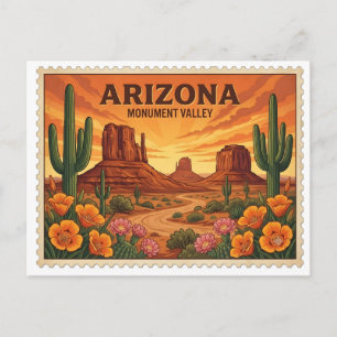Oude Arizona Monument Valley Woestijn Reis Briefkaart