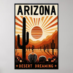 Oude Arizona Woestijn Poster