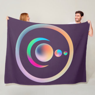 Oude Art Alien Rainbow Crop Circles Fleece Deken