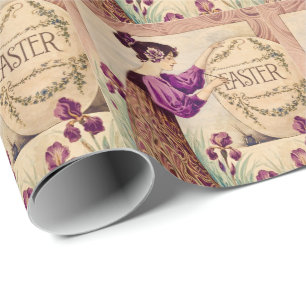 Oude Art Nouveau Pasen – Belle Époque Cadeaupapier
