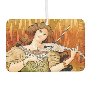 Oude Art Nouveau vioolposter Elegante muziek Luchtverfrisser