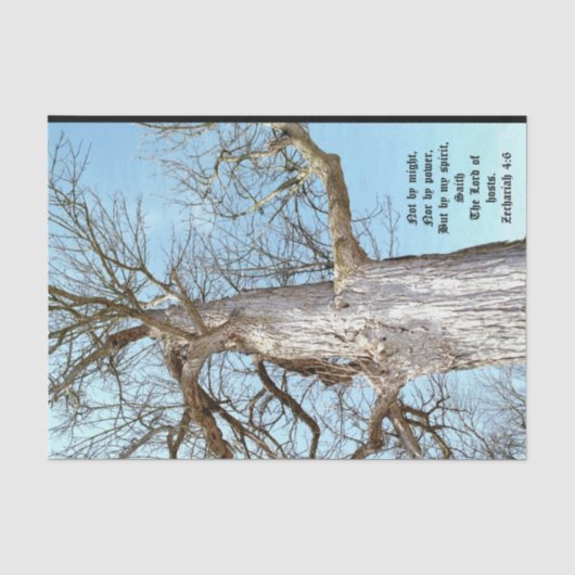 Oude Ash Zacharia 4:6 Tissuepapier (Voorkant)