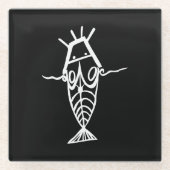 Oude astronauten glazen onderzetter (Voorkant)