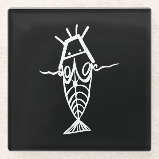 Oude astronauten glazen onderzetter (Voorkant)