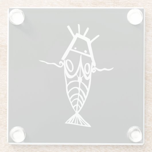 Oude astronauten glazen onderzetter (Achterkant)