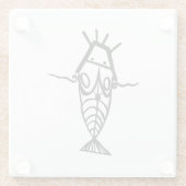 Oude astronauten glazen onderzetter (Achterkant)