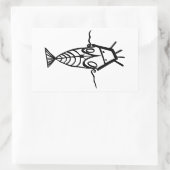 Oude astronauten rechthoekige sticker (Tas)