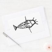 Oude astronauten rechthoekige sticker (Envelop)