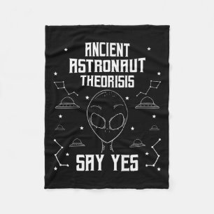 Oude astronautentheoretici zeggen ja grappige extr fleece deken