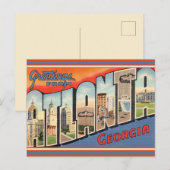 Oude Atlanta Groeten  Briefkaart (Voorkant / Achterkant)