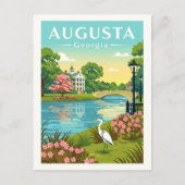 Oude Augusta Georgia Briefkaart (Voorkant)