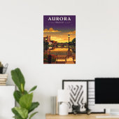 Oude Aurora Illinois Poster (Thuiskantoor)