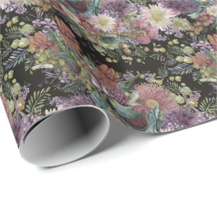 Oude Australische Wilde Bloemen Inpakpapier