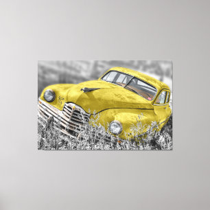 Oude auto Art. 2 Gewikkeld Canvas Afdruk