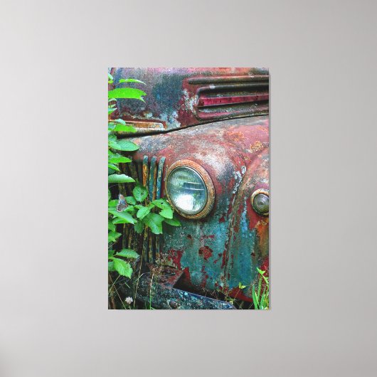 Oude Auto Art 4 Verpakt Canvas Afdruk (Voorkant)