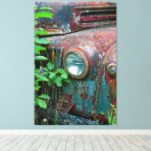 Oude Auto Art 4 Verpakt Canvas Afdruk (Insitu (Houten vloer))