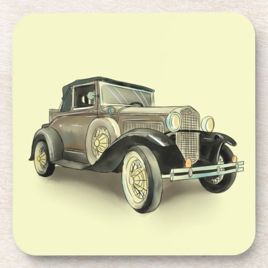Oude auto  bier onderzetter (Voorkant)