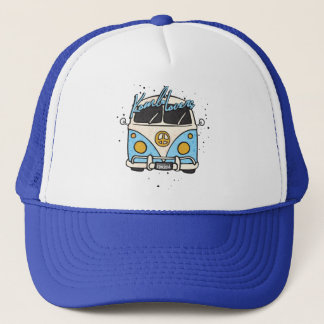oude auto - blauw trucker pet