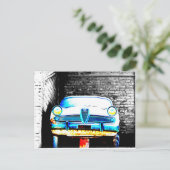 Oude auto briefkaart (Staand voorkant)