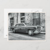  oude auto briefkaart (Voorkant / Achterkant)