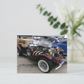 Oude auto briefkaart (Staand voorkant)