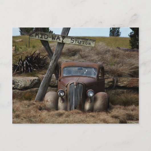 Oude auto briefkaart (Voorkant)